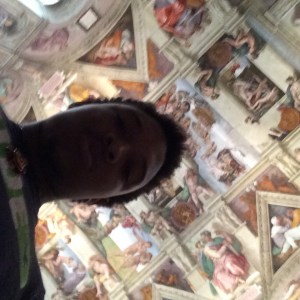 Again Daniel being clever...no photos of the Sistine chapel...oops Photobomb!