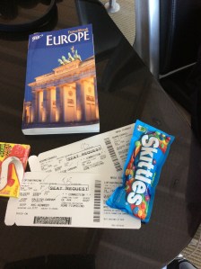 All I need to travel- my skittles, some gum, a travel book, and standby tickets. Mom you know me too well. Thank you for the sweets! Xoxo